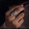Ring Mannen Engelenvleugel Roestvrij Staal Vintage Veren Wikkel Punk Fiets Mode Sieraden