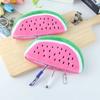 Watermelon Pencil Case Cute Fruit Kawaii Plush Large Capacity Pencil Bag Cosmetics Case For Kids Gift School Suppli Stationery