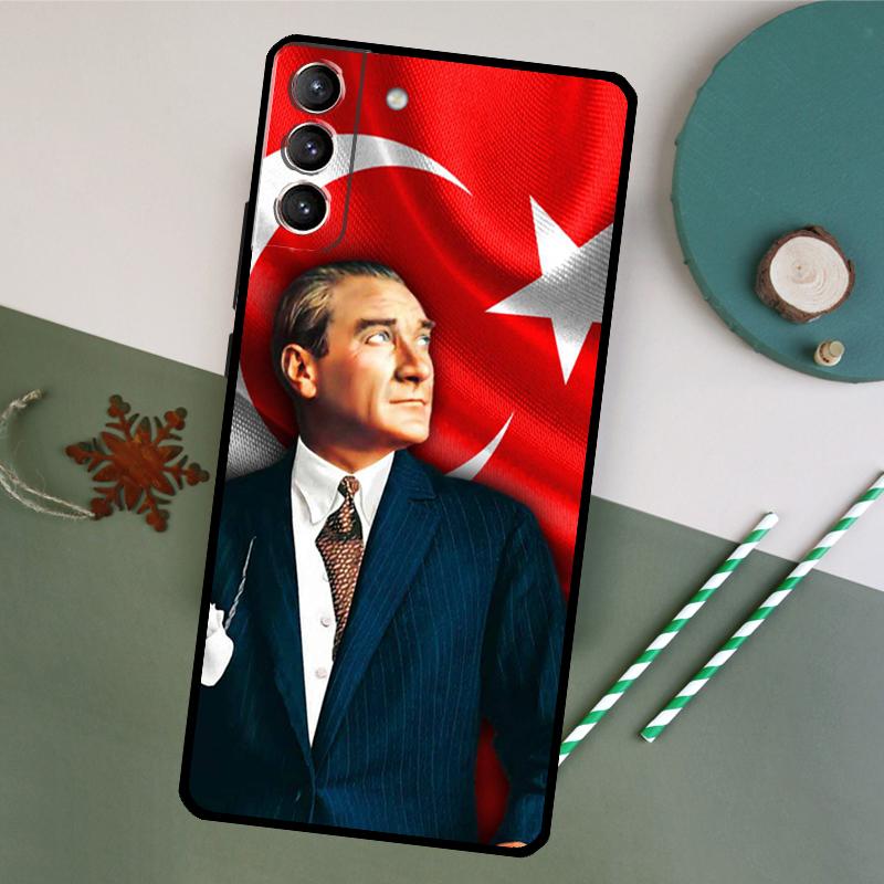 Turkish Ataturk Flag Phone Case For Samsung Galaxy S26 S23 Ultra S20 S21 S22 S24 S25 Plus S10 S25 FE Back Cover