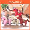 Cute Pony Plush Doll With Short Pile Fabric For Backpack And Bag Decor