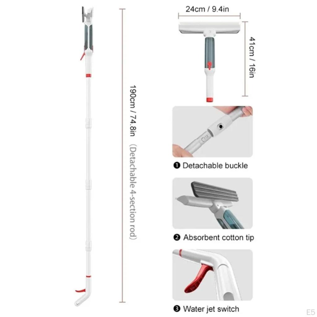 Glass Cleaning Tool with Removable Sprayer And Squeegee for Home