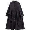 Abito a camicia casual semplice con cuciture, taglia grande, stampa, maniche lunghe, dolce
