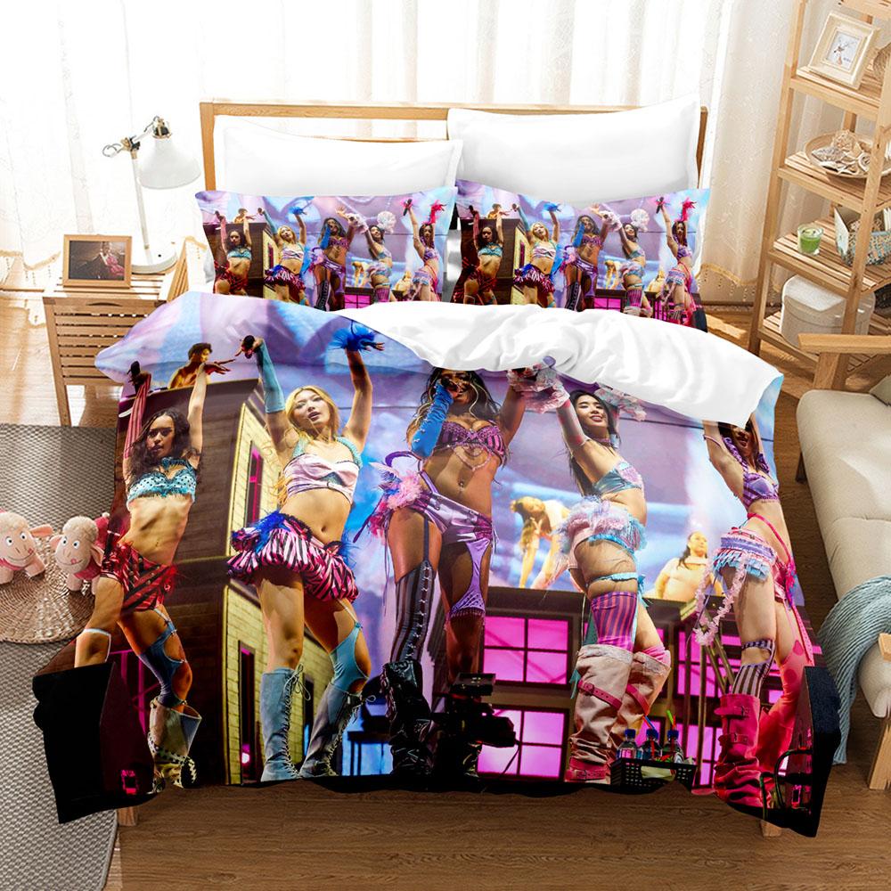 Katseye Pop Music Duvet Cover Set 1 Duvet Cover + 2 Pillowcases Famous Girl Group Fan Bed Linens Gift New Cool