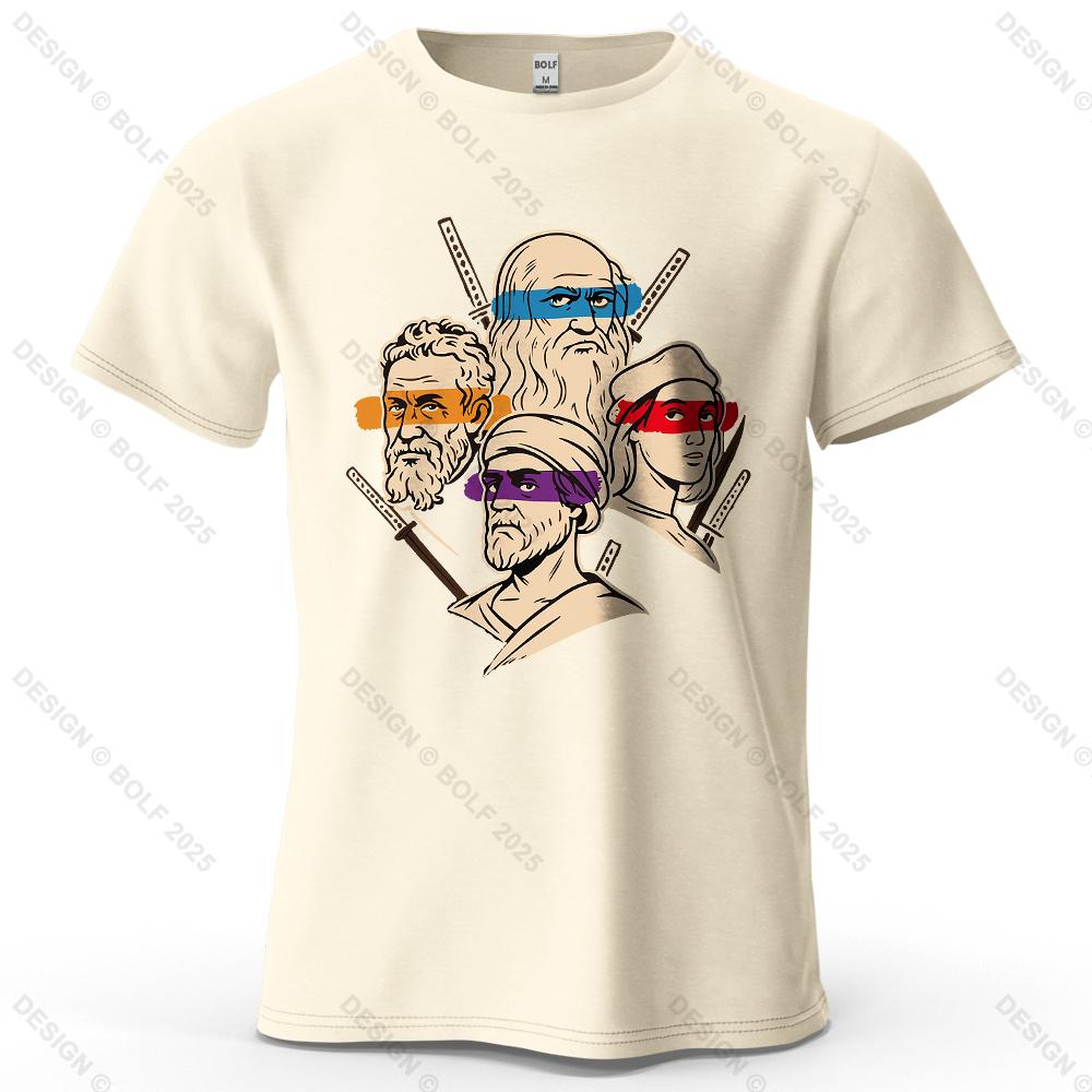 

Art Ninja Squad Printed Men s T-Shirt 100% Cotton Oversized Creative Graphic Tees for Women Tops Tees Casual Streetwear 4XL