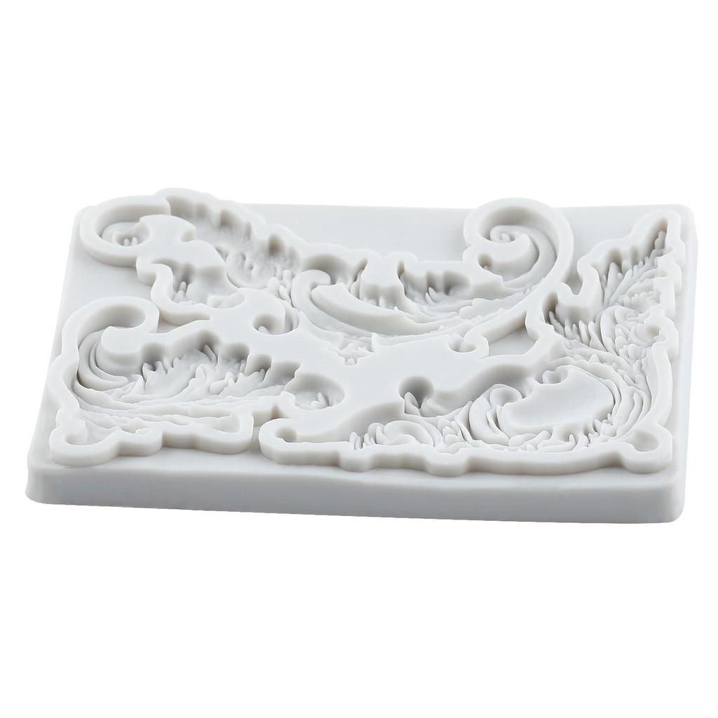 Baroque Silicone Molds Curlicues Scroll Lace Fondant Mold Cake Decorating Tools Cupcake Topper Candy Chocolate Gumpaste Mold