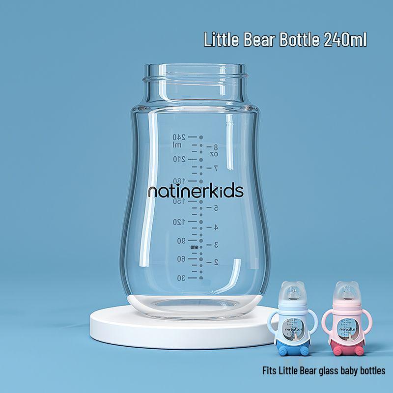 Glass Baby Bottle Accessories: Silicone Sleeve & Gravity Ball Straw Set