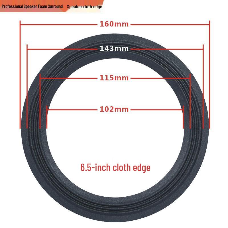 Three-Fold Ring Edge Cloth Speaker Repair Parts - 6.5 to 15-Inch Audio Speaker Cone