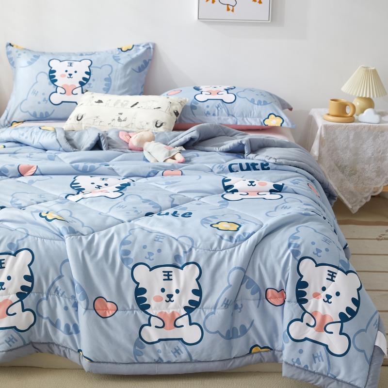 Air Condition Double Bed Comforter Summer Cartoon Tiger Blanket Cooling Quilt Bedspread Single Quilts Cotton Blankets