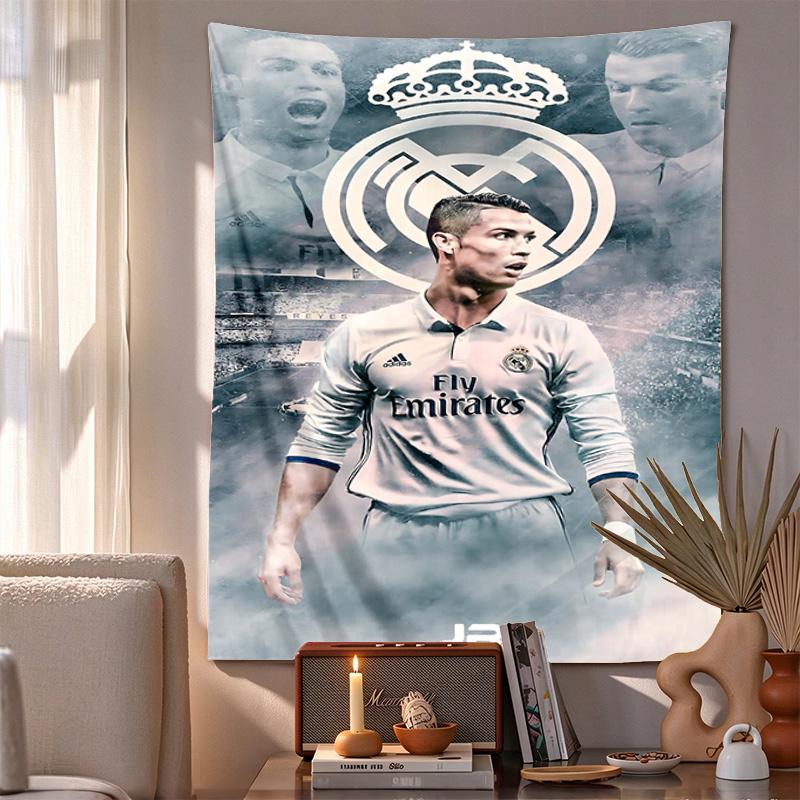 Cr7 Portugal Pattern Tapestry Wall Hanging Boho Aesthetic Wall Blanket For Bedroom Living Room Dorm Home Wall Decor 1012659