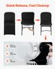 30 Pcs Black Chair Covers, Polyester Spandex Chair Cover, Stretch Slipcovers for Wedding Party Dining Banquet Flat-Front Chair Covers, Fits Chair
