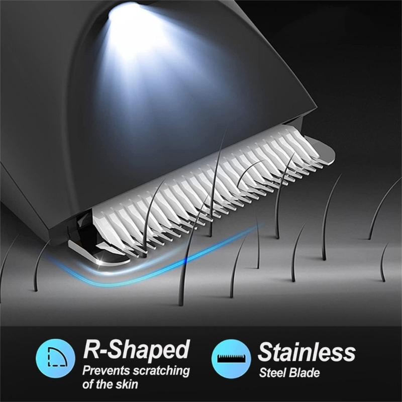 Ergonomic Body Groomer With 600mAh Digital Display Battery Hair Trimmer For Painless Hair Removal Electric Body Shaver