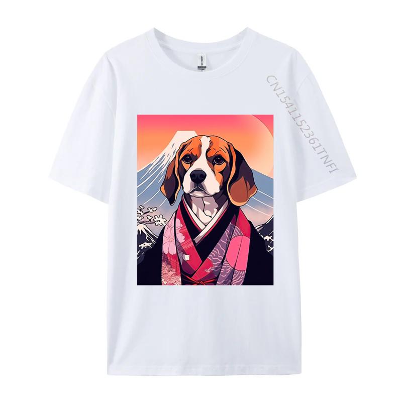

Beagle Dog Mount Fuji Tshirt Japanese Style Men T Shirt Funny Top Tshirts for Men Streetwear Mens Cotton Clothes S