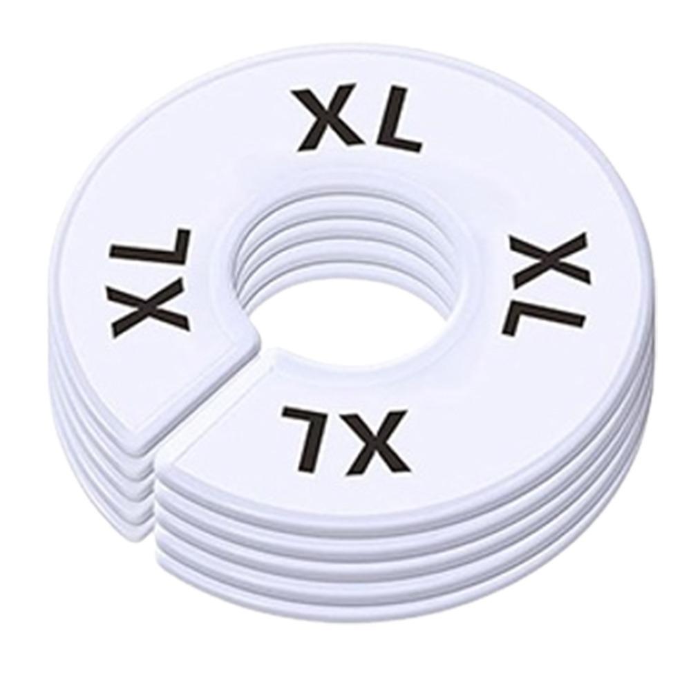 5Pcs Organizing Hangers Clothing Rack Size Dividers DIY Craft Round Garment Labels Wardrobe Separator Plastic