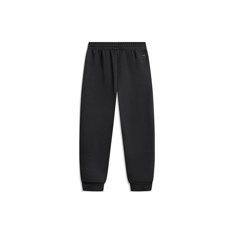 Li Ning Sports Lifestyle Series Solid Color Elastic Cuff Sports Casual Pants Men Pants Black AKLT899-2