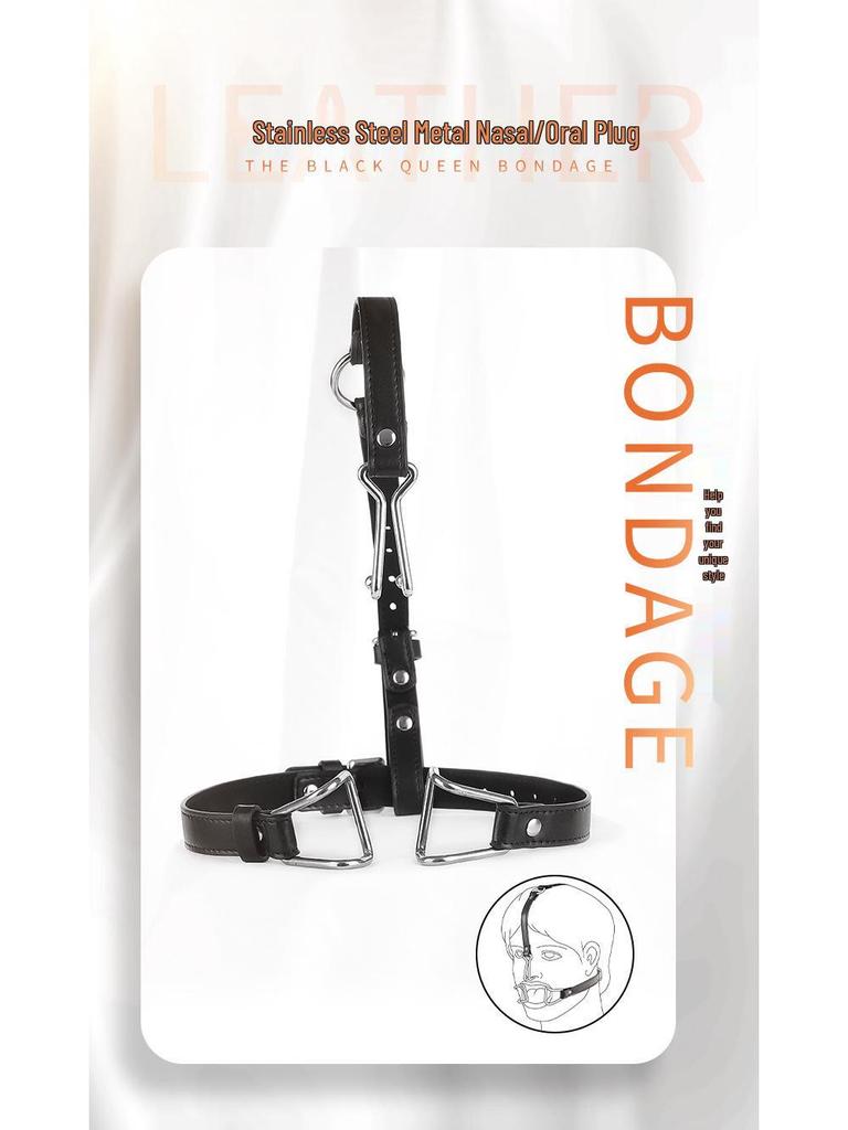 SM Erotic Mouth and Nose Hook Gag for Master-Slave Play