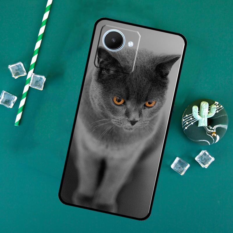 

British Shorthair Cat For Realme 15 Pro GT7 GT6 10 11 12 13 14 Pro Plus C55 C71 C67 C63 C61 C53 C35 C65 C75 Case Realme 11 Pro Plus
