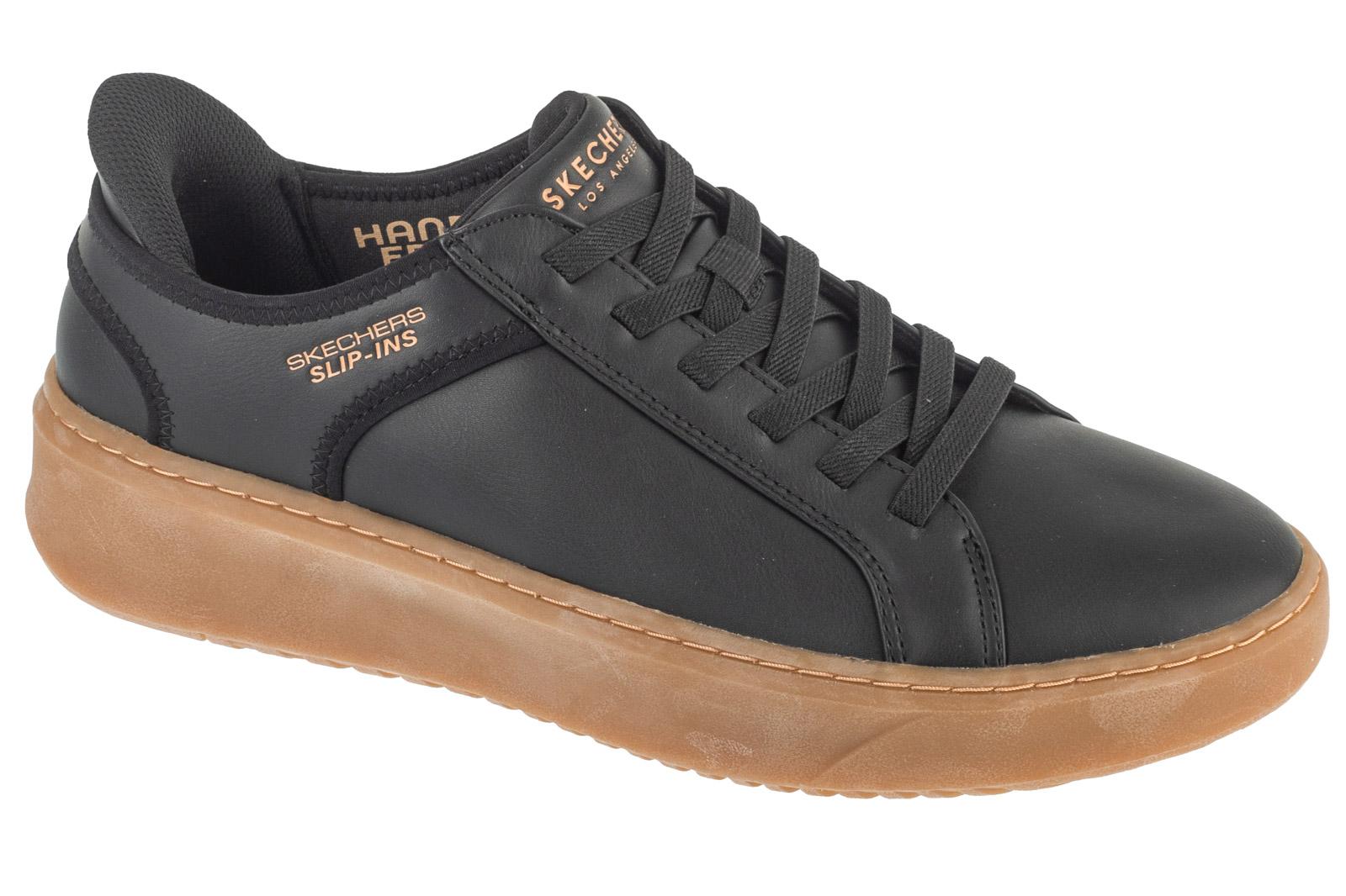 Skechers Slip-Ins, Court Break - Suit Sneaker, Schwarze Herren Sneaker 42, 5 Schwarz