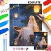 Princess Lantern Night Lake Oil Painting Hand Painting Coloring Painting Handmade Diy Home Decoration Gift