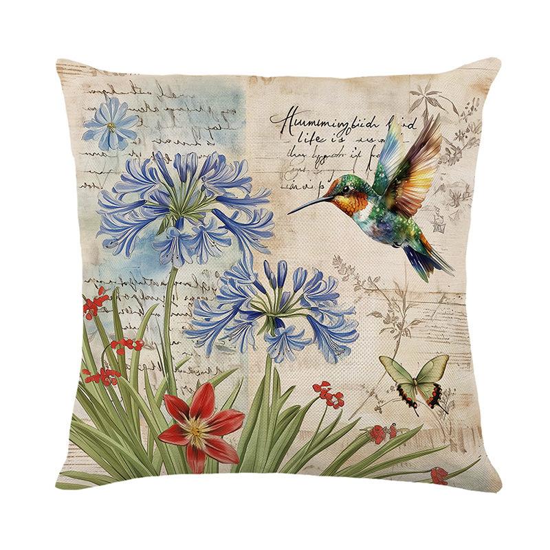 Vintage Flower And Bird Pillows, Sofa Cushions, Living Room Decorations, Pillowcases
