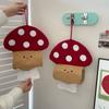 Cute Mushroom Tissue Box Wall Mounted Bathroom, Kitchen Fabric, Paper Drawer, Household Bedroom, Bedside Storage, Hanging Bag