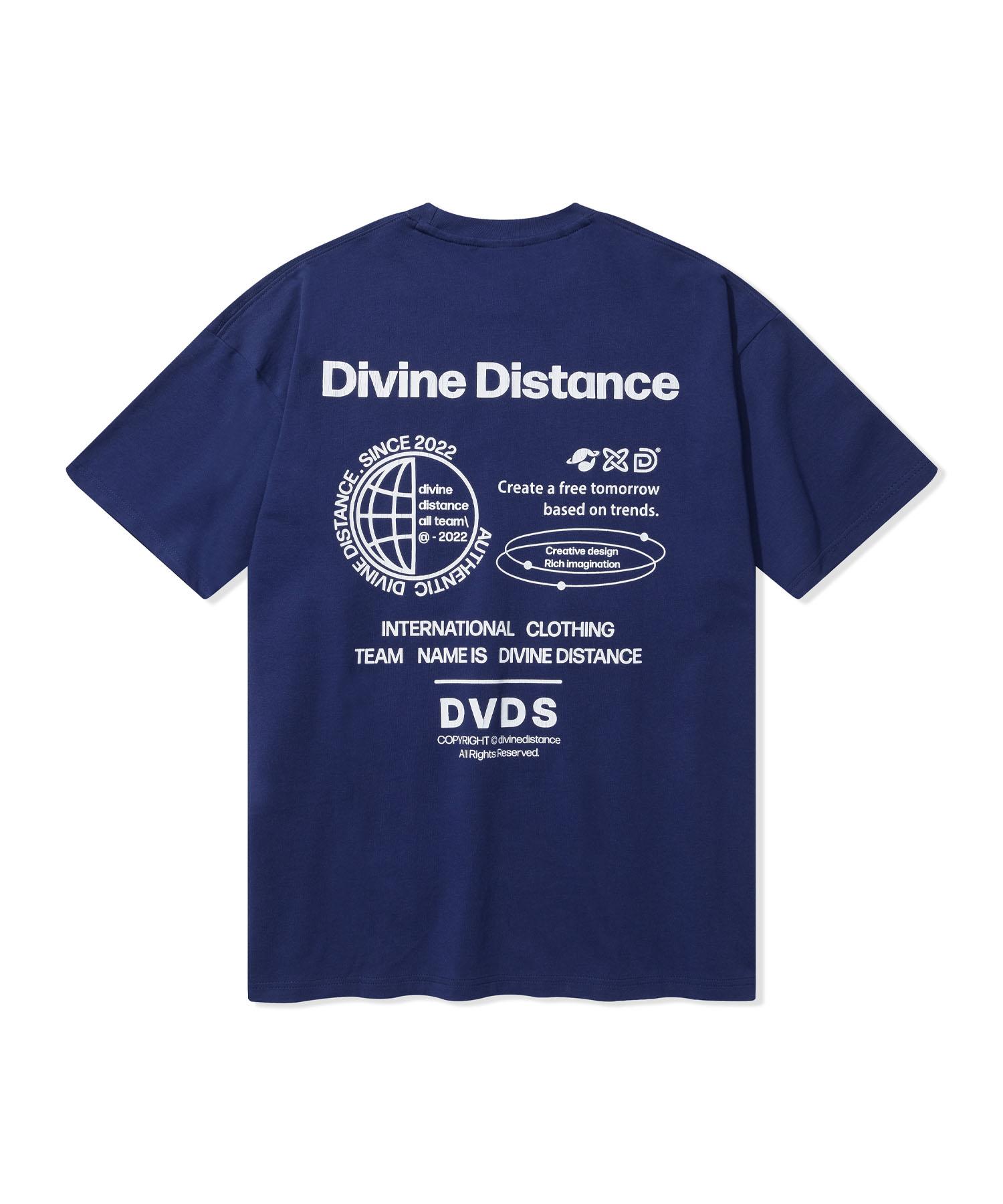 Divine Distance Crack Graphic T-Shirt [Royal Blue] M
