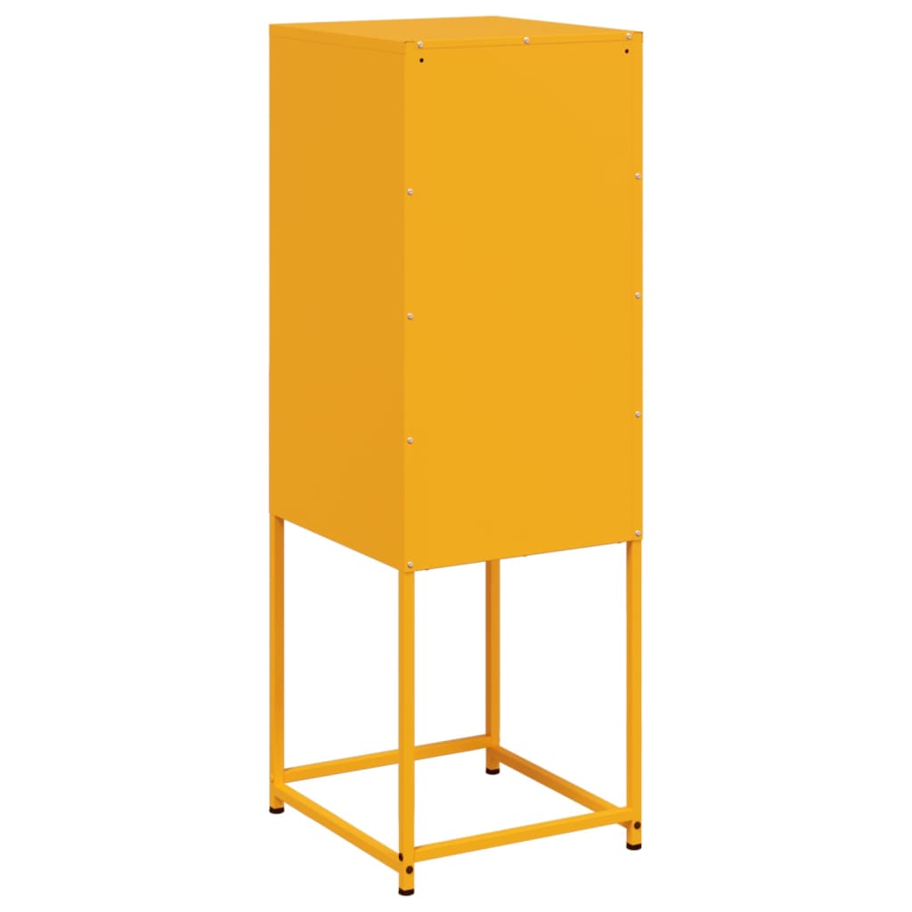 Highboard Mustard Yellow 36 X 39 X 107 Cm Steel