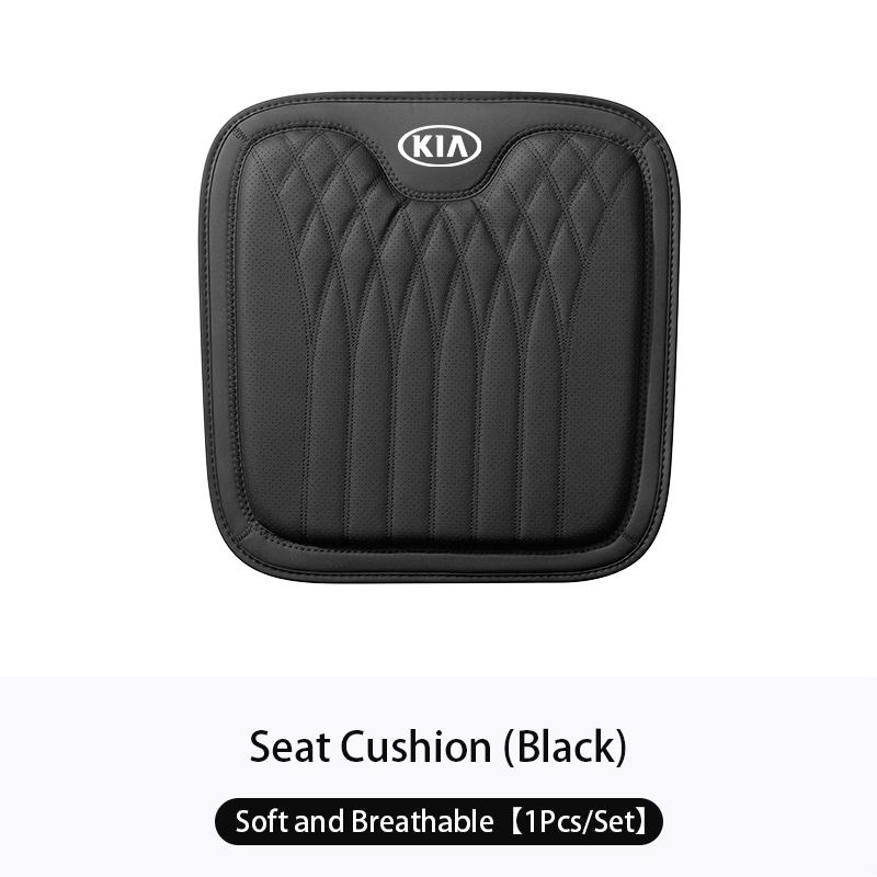 Car Leather Waist Pillow Supports Breathable Memory Foam Cushion For KIA EV6 Stinger RIO Sorento Picanto Ceed Borrego Syros K4
