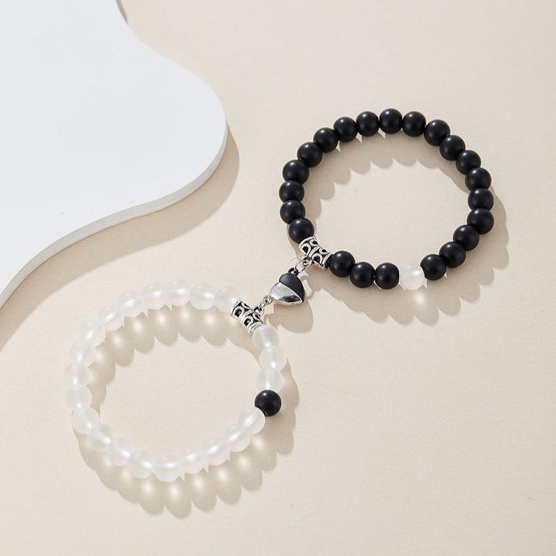 New Fashion Trend Love Heart Magnetic Bracelet 2 Pieces / Set of Men and Women Couples Personalized Party Accessories Gift