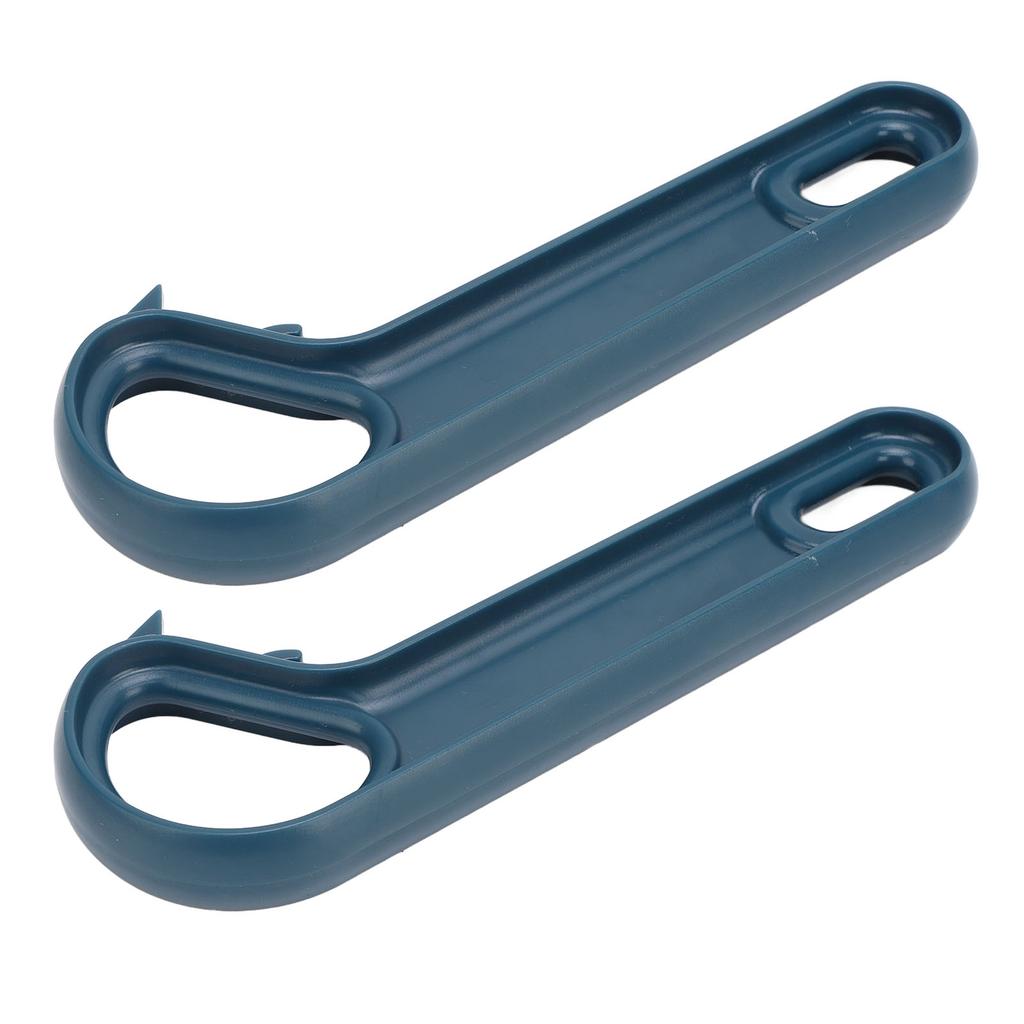 2pcs Easy Open Ring Pull Can Opener Tin Opener Manual Easy Opening for Elderly with Weak Hands Blue