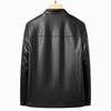 Men's Stand-up Collar Zipper Leather Jacket