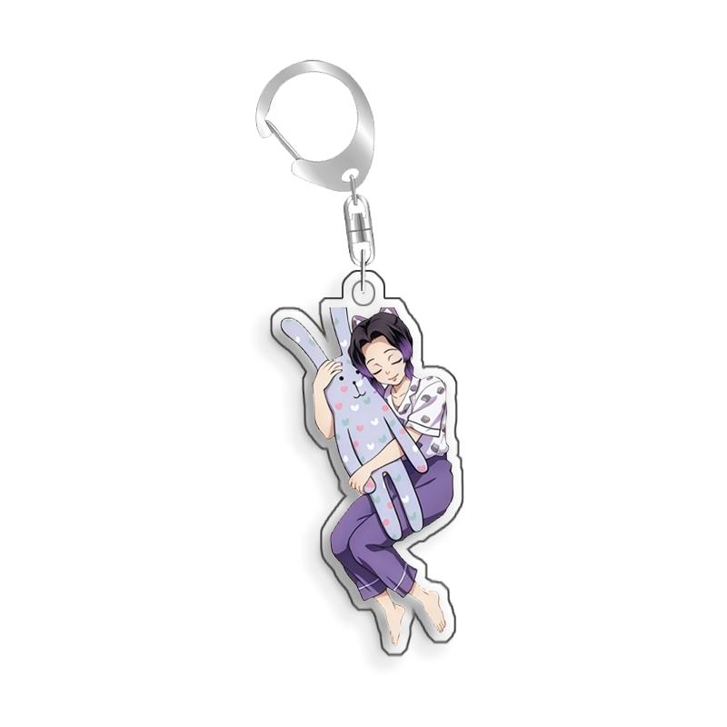 For Demon Slayer Tokitou Muichirou Daki Akaza Douma Gyutaro Acrylic Selfmade Cartoon Anime Keychain Pendant Toy Gift 5cm