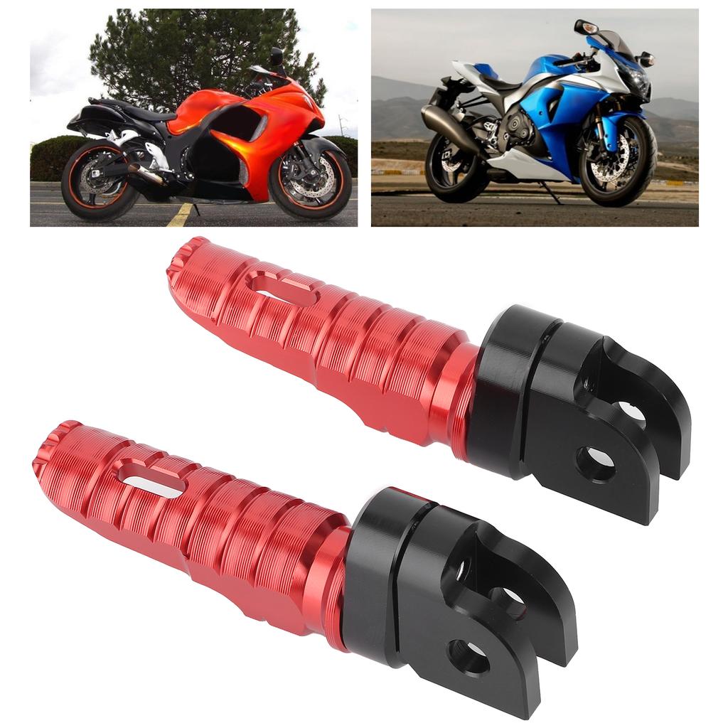 Pair of Front Foot Pegs Pedals Motorcycle Modification Fit for Honda CB125R CB300R CB1300SF CB600FRed