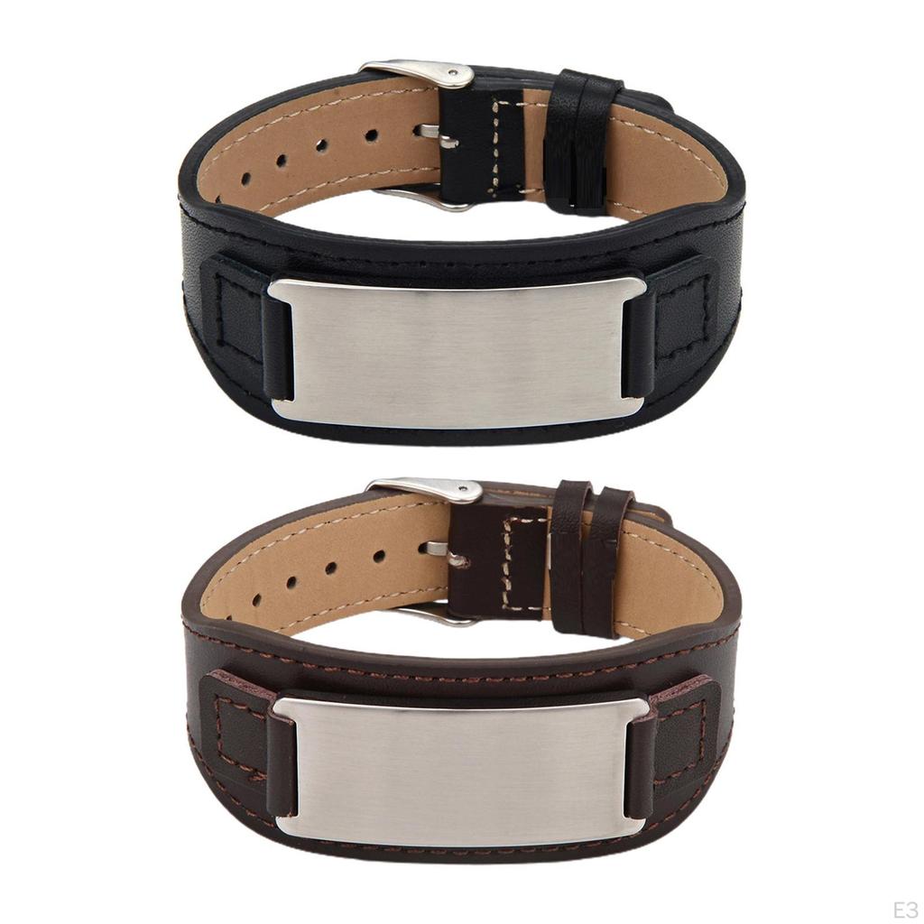 Customized Leather Band with Adjustable Clasp for Men