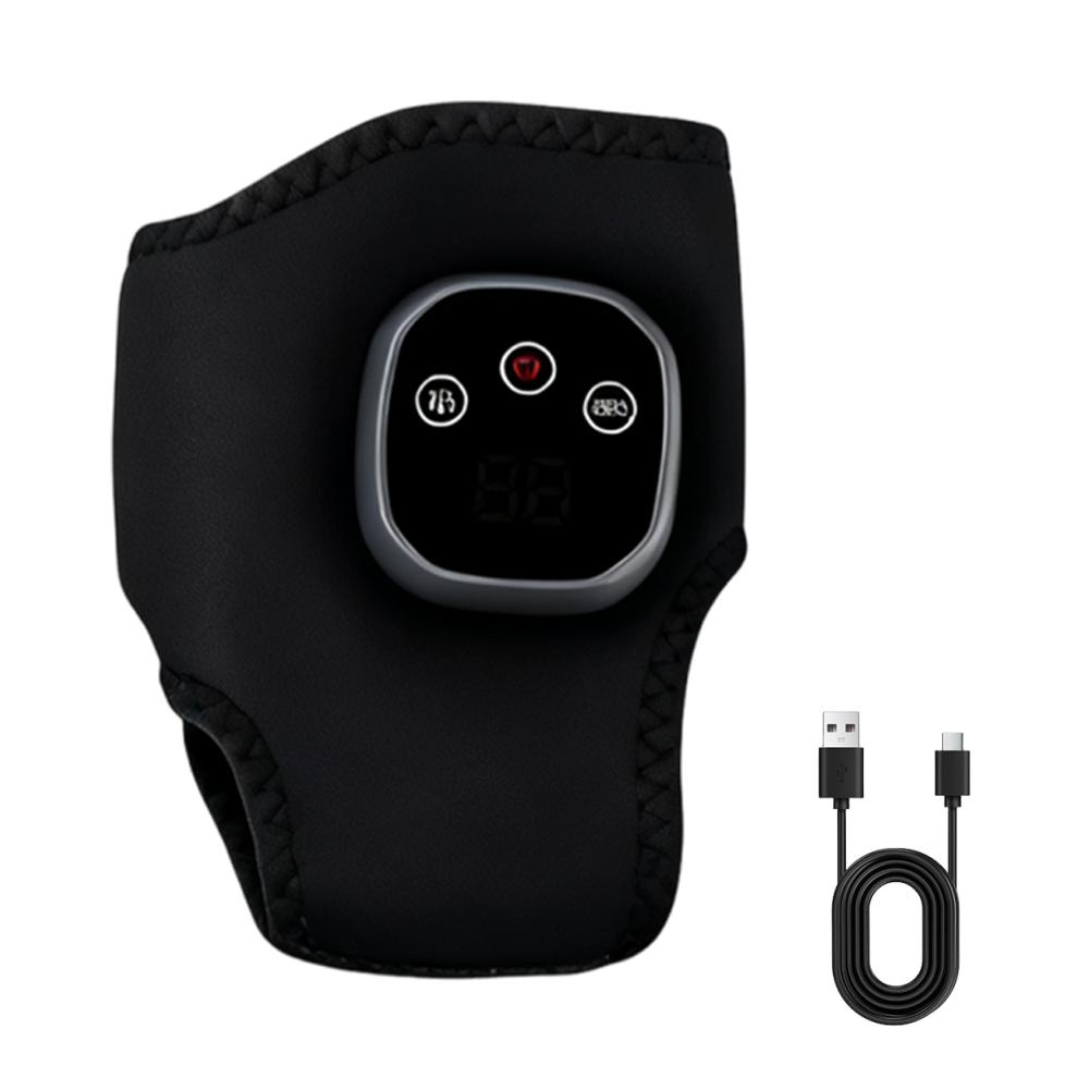 Portable Foot Massager 3 Modes Heated Ankle Massager Rechargeable Lightweight Ankle Protector for Home Office Relieves Fatigue чёрный