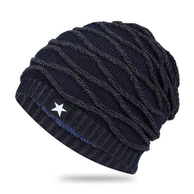 Slouchy Beanie Hat Cap Knit Ski Winter Warm Men Women Solid Knitted Hats