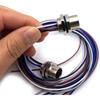 2Pcs M12 5 Pin A Code Female Connector Cable, IP67 Waterproof Back Mount Cable UnShielded Straight Aviation Socket Electrical Cable Sensor Receptacle