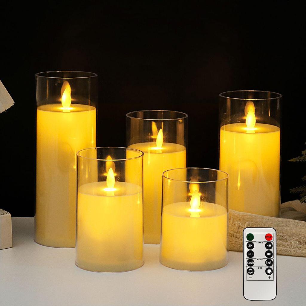 Acryl LED Kerze mit flackernder Flamme und Tassen-Atmosphäre