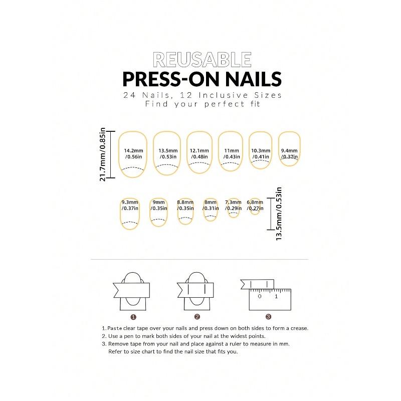 Brown Nails Press On White Polka Dot False Nails Short Fake Nails Oval Shape Press On Nails Manicure Set Includes 1sheet Adhesive Tabs & 1pc Mini File