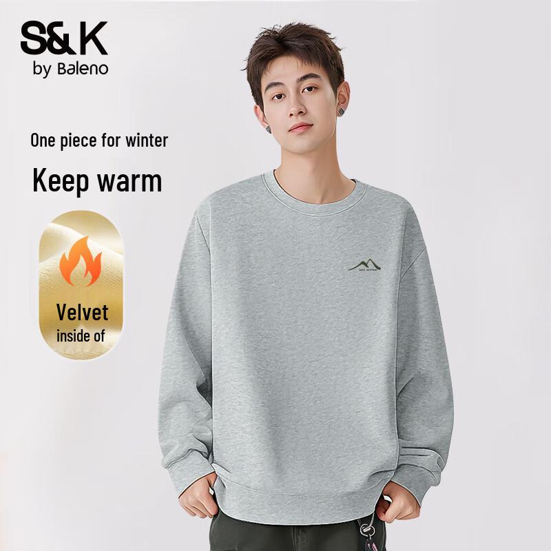 Baleno Men's Fleece-Lined Crewneck Sweatshirt