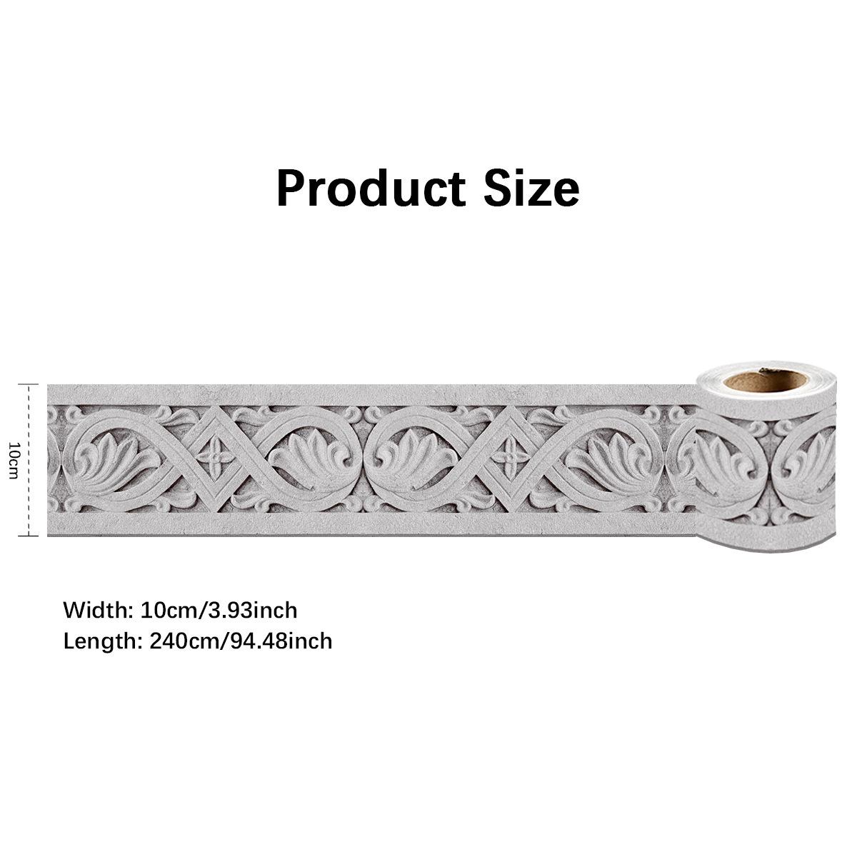 

240 см Длина Роскошный Плинтус Угловая Настенная Наклейка Ванная Комната Офис Стеклянная Талия Домашний Декор Водонепроницаемый Пол Волновод Художественные Обои 10cmX240cm