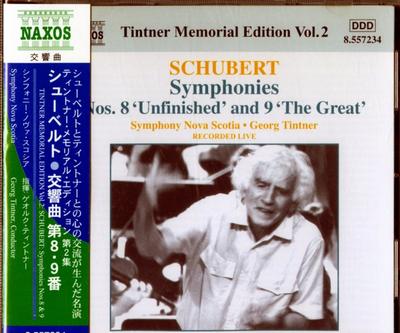 Schubert: Symphony No. 8 "Unfinished", Symphony No. 9 (Tintner)