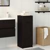 Bathroom Cabinet with Door Black Oak Effect 32 x 34 x 90 cm