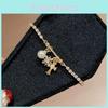 Cross Pendant Adjustable Bracelet For Women With Zirconia Embellishments Fashion Trendy Jewelry Gift