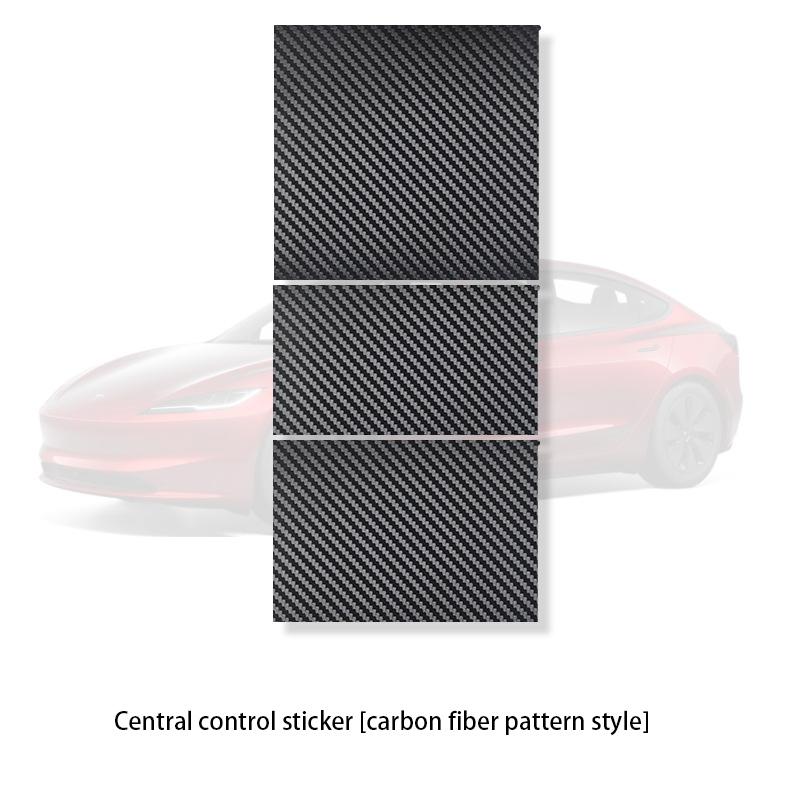 For Tesla Model3Y Highland Juniper Center Console Panel Sticker Suede Film Carbon Central Control Cover Car Interior Accessories