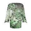 3/4 Sleeve Shirts For Women Pattern Print Graphic Tees Blouses Casual Plus Size Basic Tops Pullover