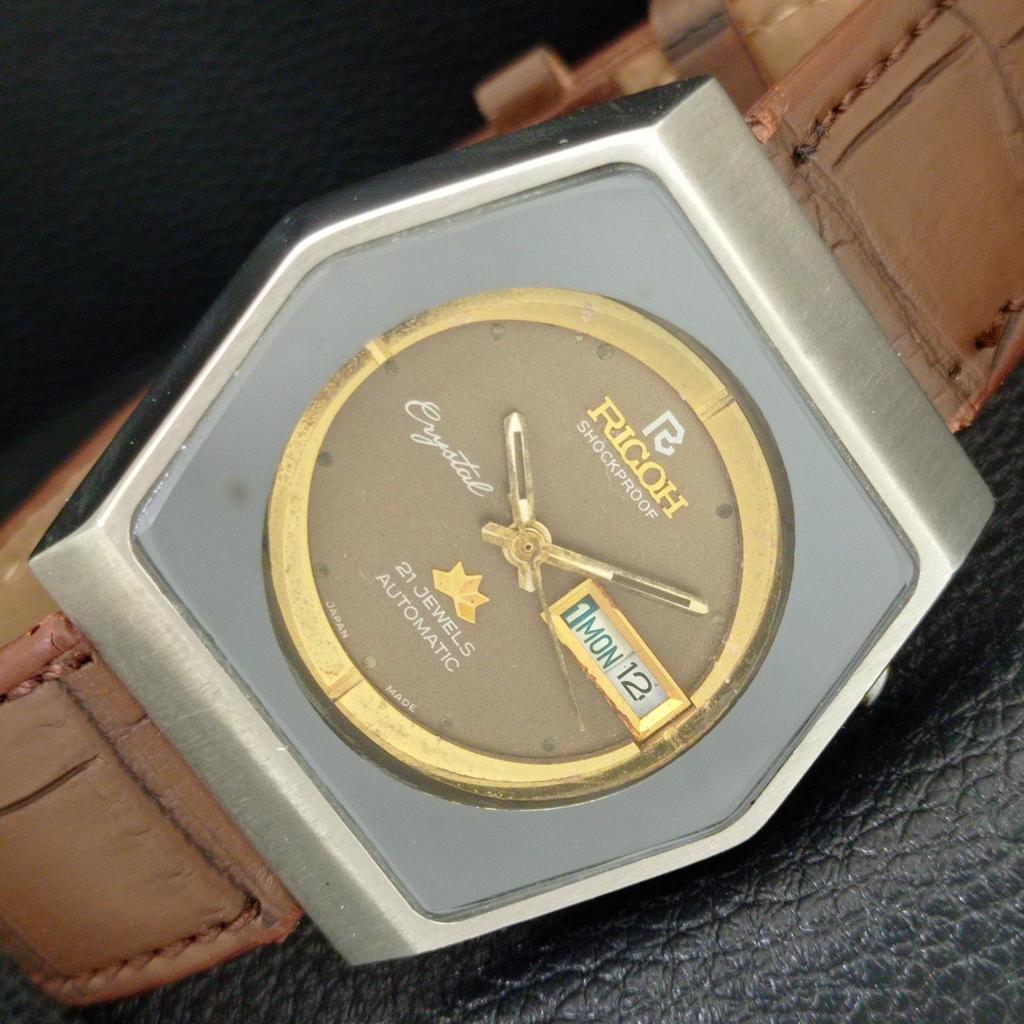 VINTAGE RICOH R31 AUTOMATIC JAPAN MENS ORIGINAL DIAL WATCH a707976-1