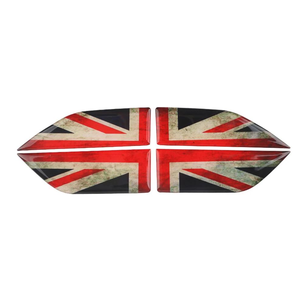 4Pcs/Set Union Jack Crystal Epoxy Side Fender Sticker Decals Decoration Car Styling For MINI Cooper F60 Countryman Accessories