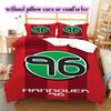Hannover 96 Pattern Bedding Quilt Set Quilt Cover Pillowcase Home Decoration Birthday Gift (1 * Duvet Cover + 2 * Pillowcase, Without Core)