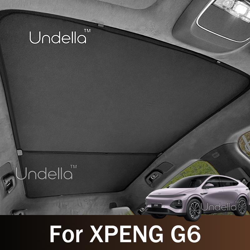 Für XPENG G6 2026 2025 2027 Sonnenschutz Glasdach Sonnenschutz Sonnenblende Vorhang Auto-Clip Vorne Hinten Schiebedach Dachfenster Zubehör