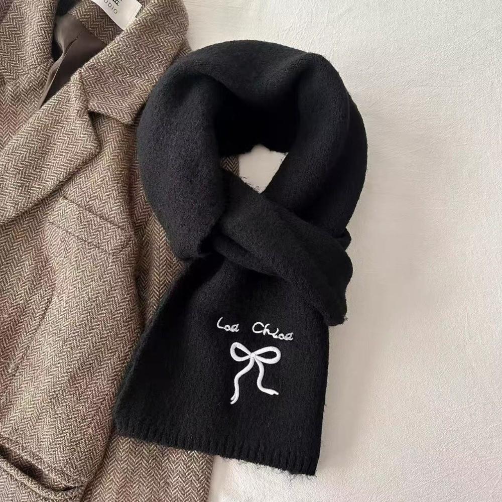 Thicken Knit Scarf Soft Neckerchief New Cross Scarf Women